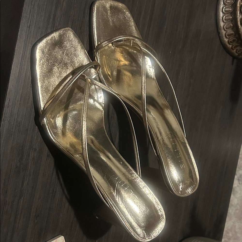 Elegant Gold Strappy Heels